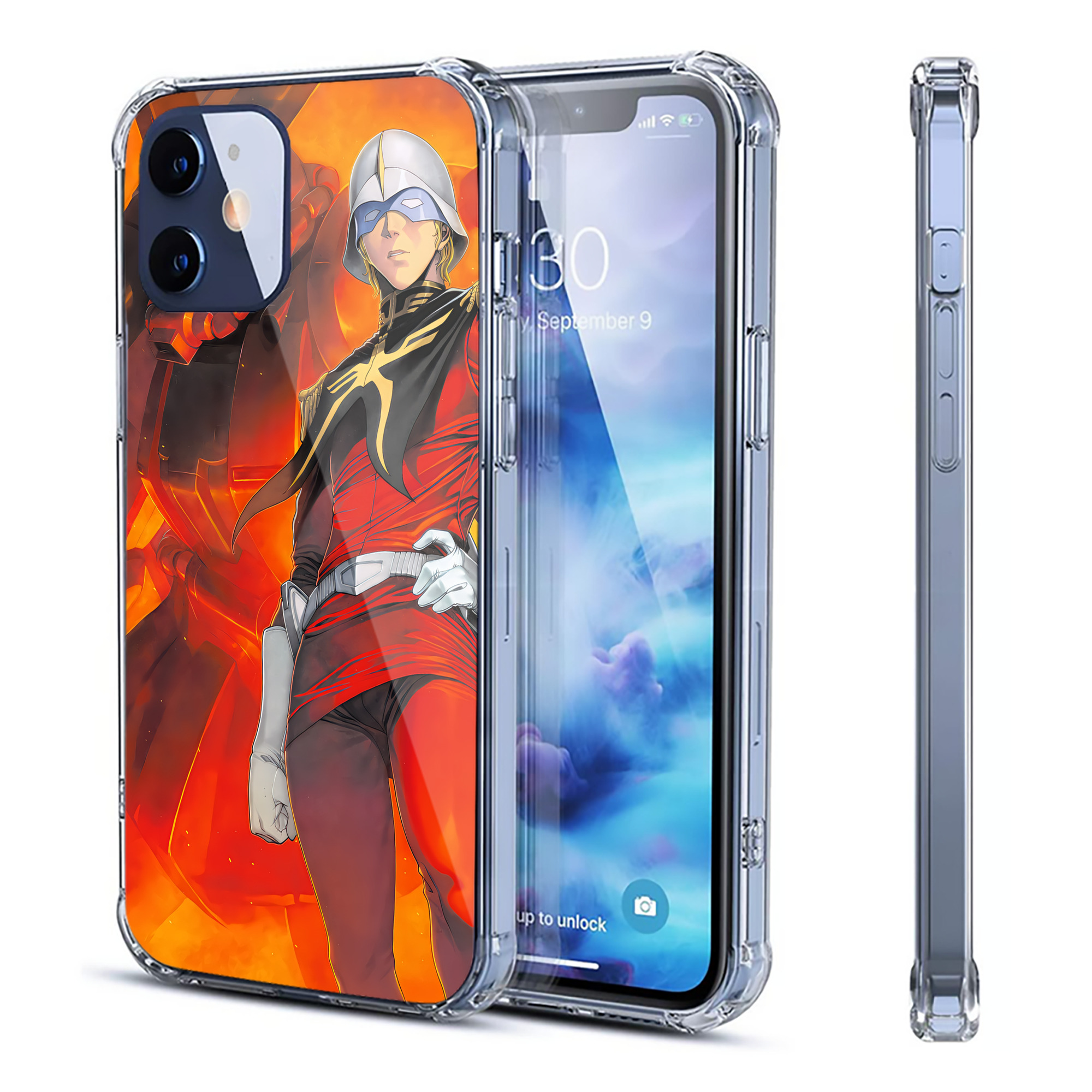 （画像用） 機動戦士ガンダム Mobile Suit Gundam 【iPhone 12シリーズ対応】透明スマホケース（クリアソフトケース）